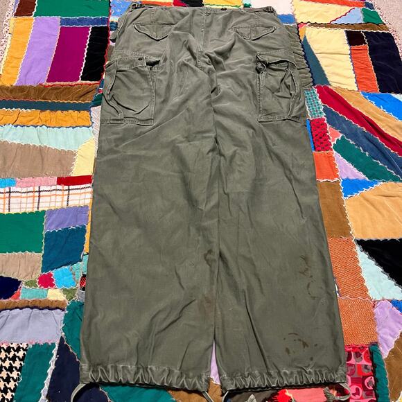 Vintage 50s Korean War US Army M-51 Cargo Field Pants 1950s M51 XL Long 38Wx32L - Picture 2 of 7